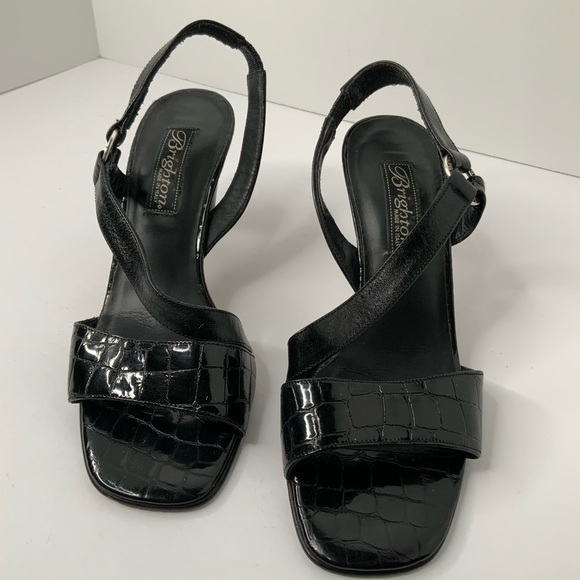 Brighton Rhodes black sling back sandals SZ 6M EUC - Picture 9 of 12